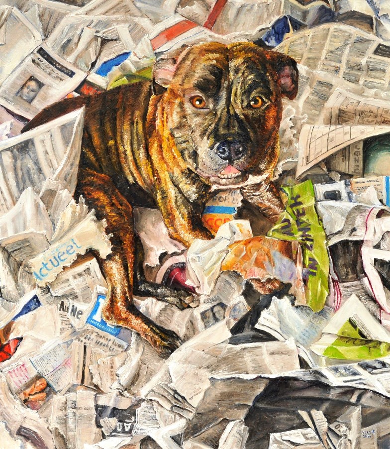 Een hele flinke hond! | Olieverf op linnen | Jaar: 2024 | Afmetingen: 70x80cm