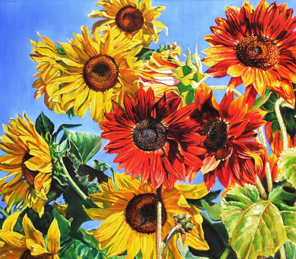 Sunflowers | Oil paint on linen | Year: 2022 | Dimensions: 70x80cm