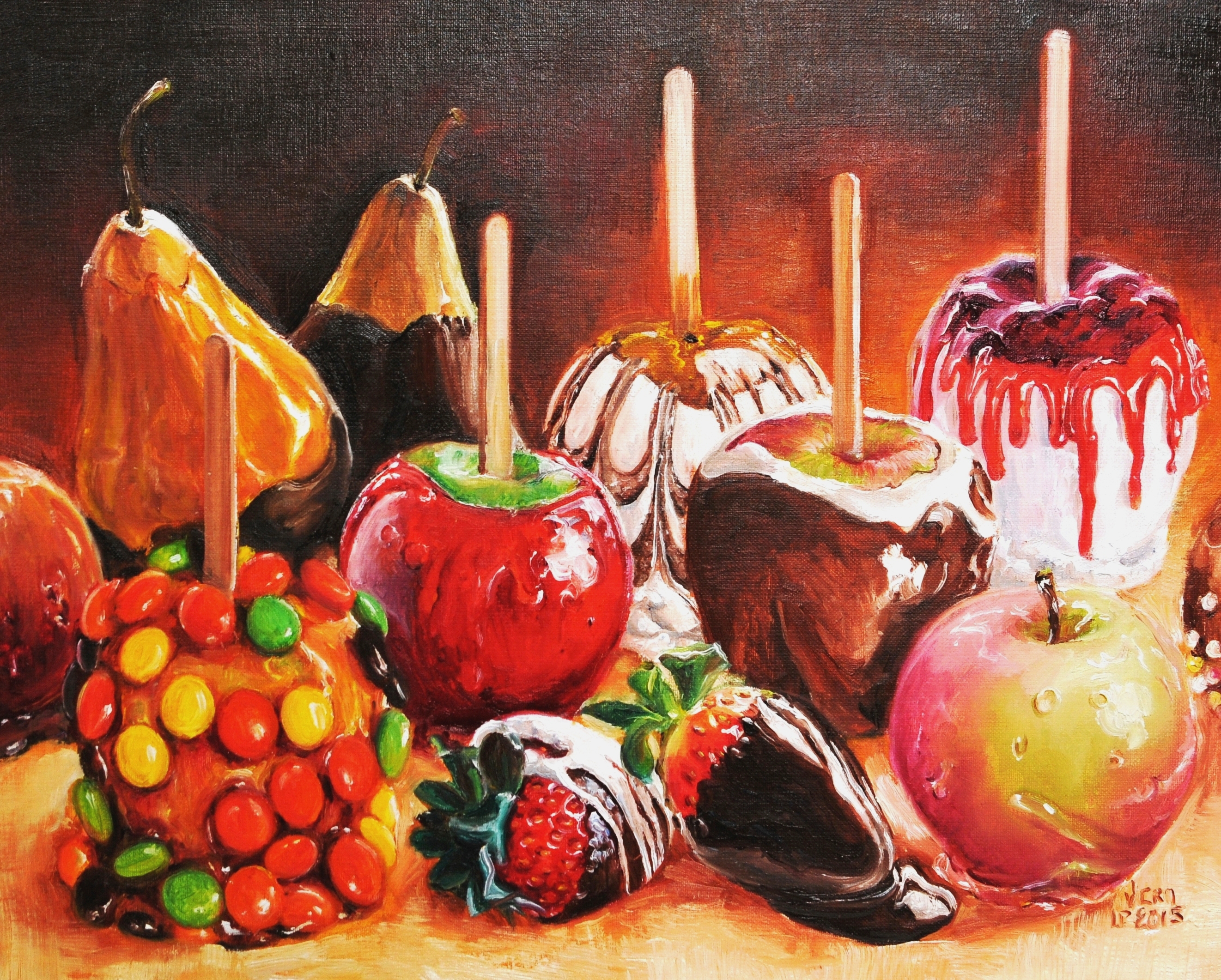 Candy apples | Oil paint on linen | Year: 2015 | Dimensions: 40x50cm