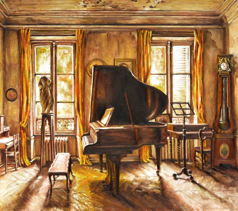 The music room | Oil paint on linen | Year: 2016 | Dimensions: 60x70cm